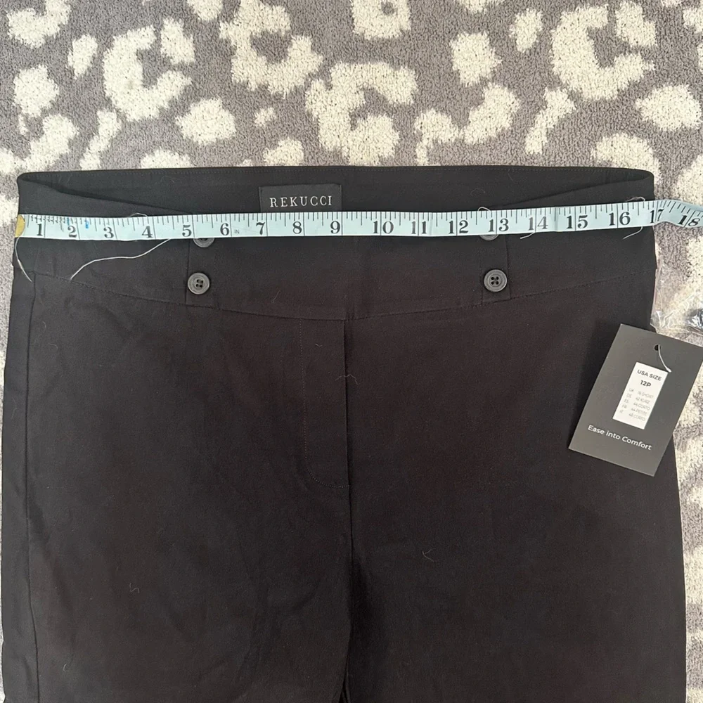 Rekucci - Pull-up Black Capris Dress Pants - Picture 4 of 6